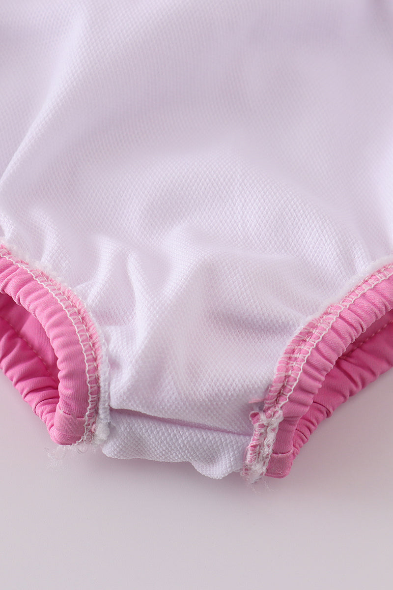 Blushing rose garden print girl 2pc swimsuit - Giggles with Grace