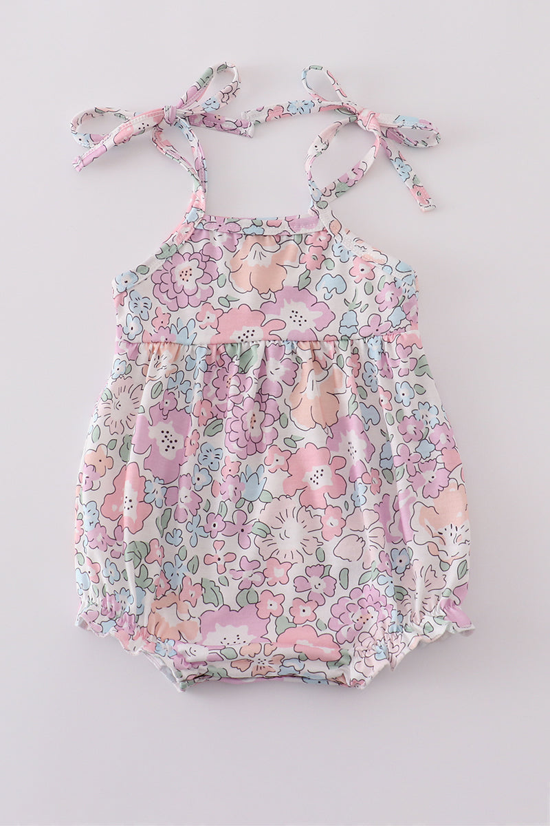 Pink blush garden bloom print bubble - Giggles with Grace