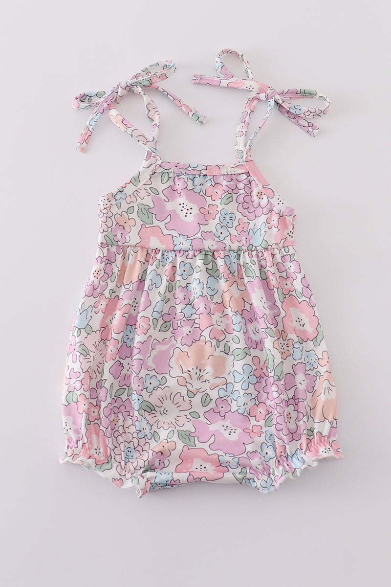 Pink blush garden bloom print bubble - Giggles with Grace