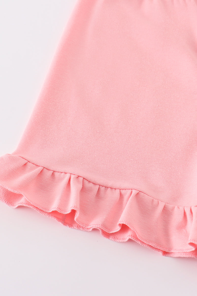 Pink stripe animal embroidery smocked set - Giggles with Grace