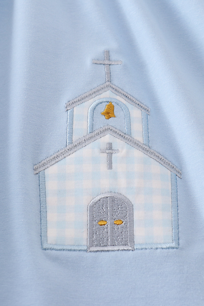 Blue jesus loves me this I know smocked set - Giggles with Grace