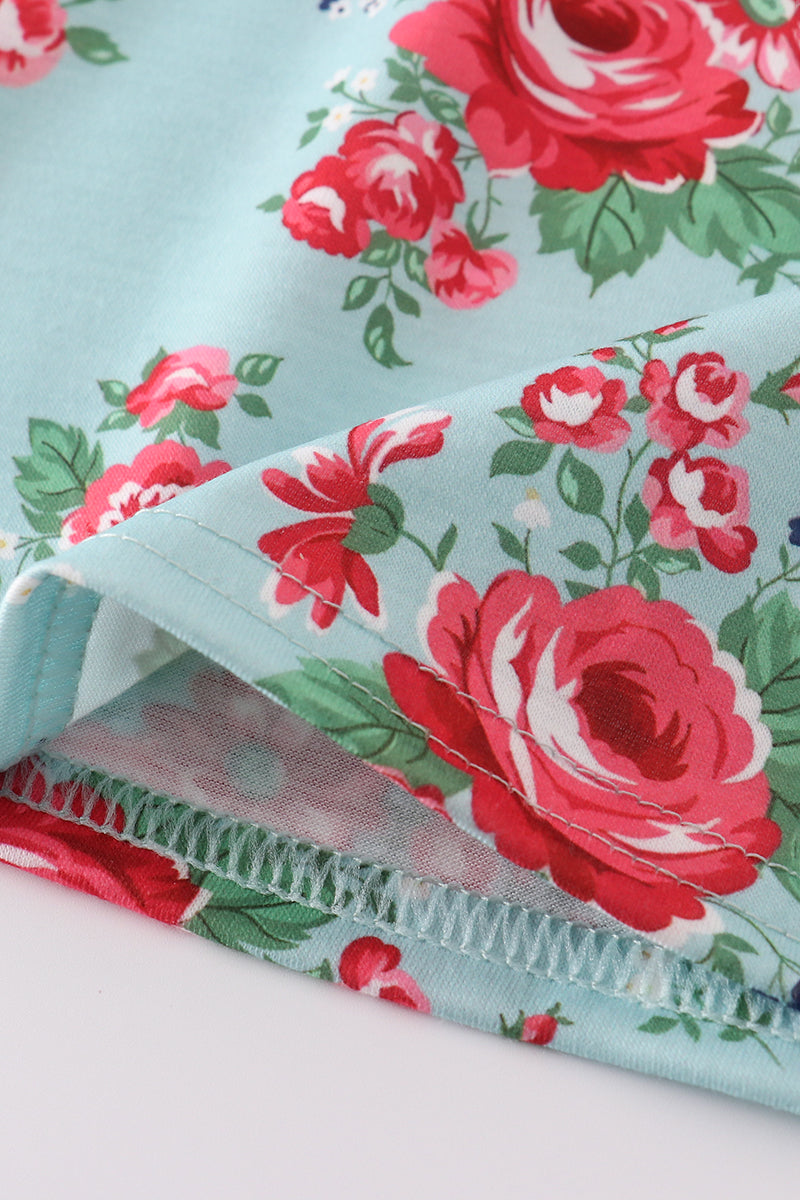 Rosebud bliss print smocked girl dress - Giggles with Grace