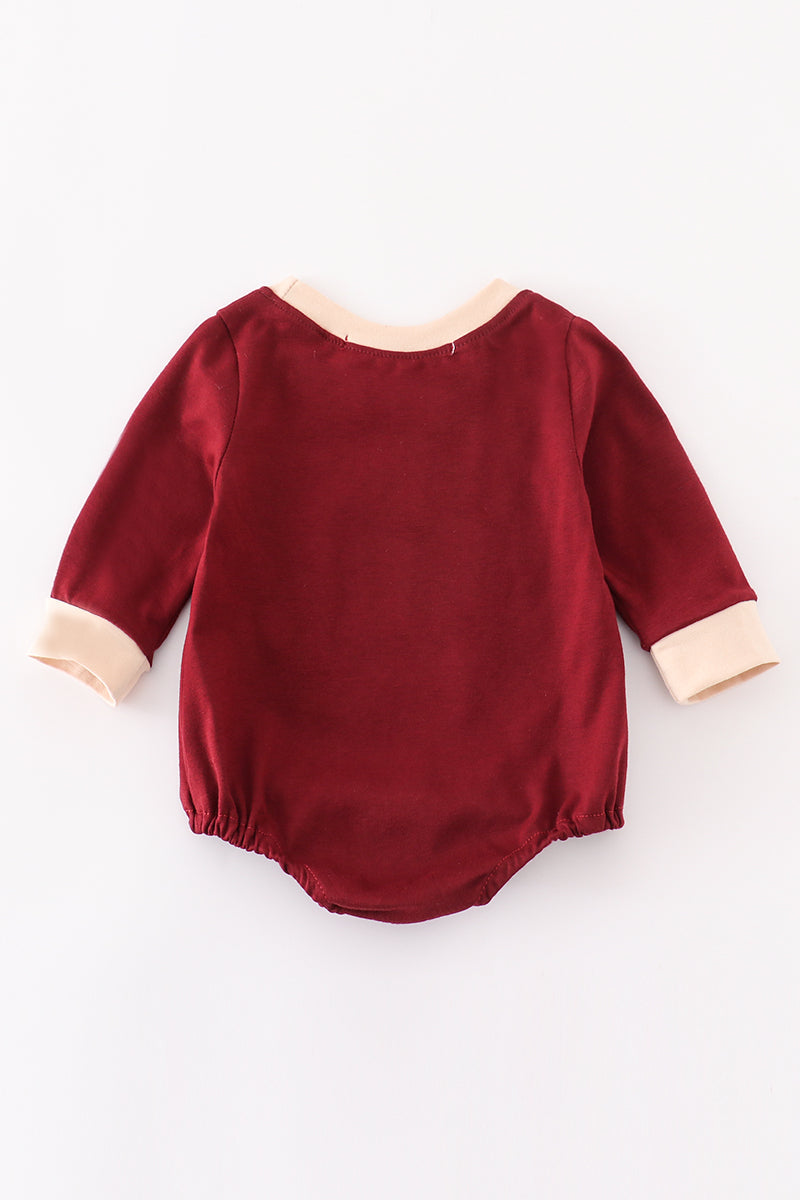Autumn smile boy romper - Giggles with Grace