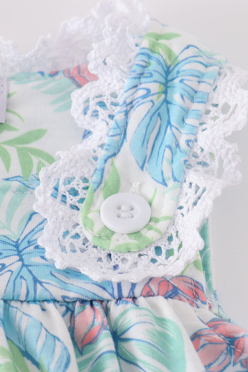 Tropical rainforest plant print bubble - Giggles with Grace