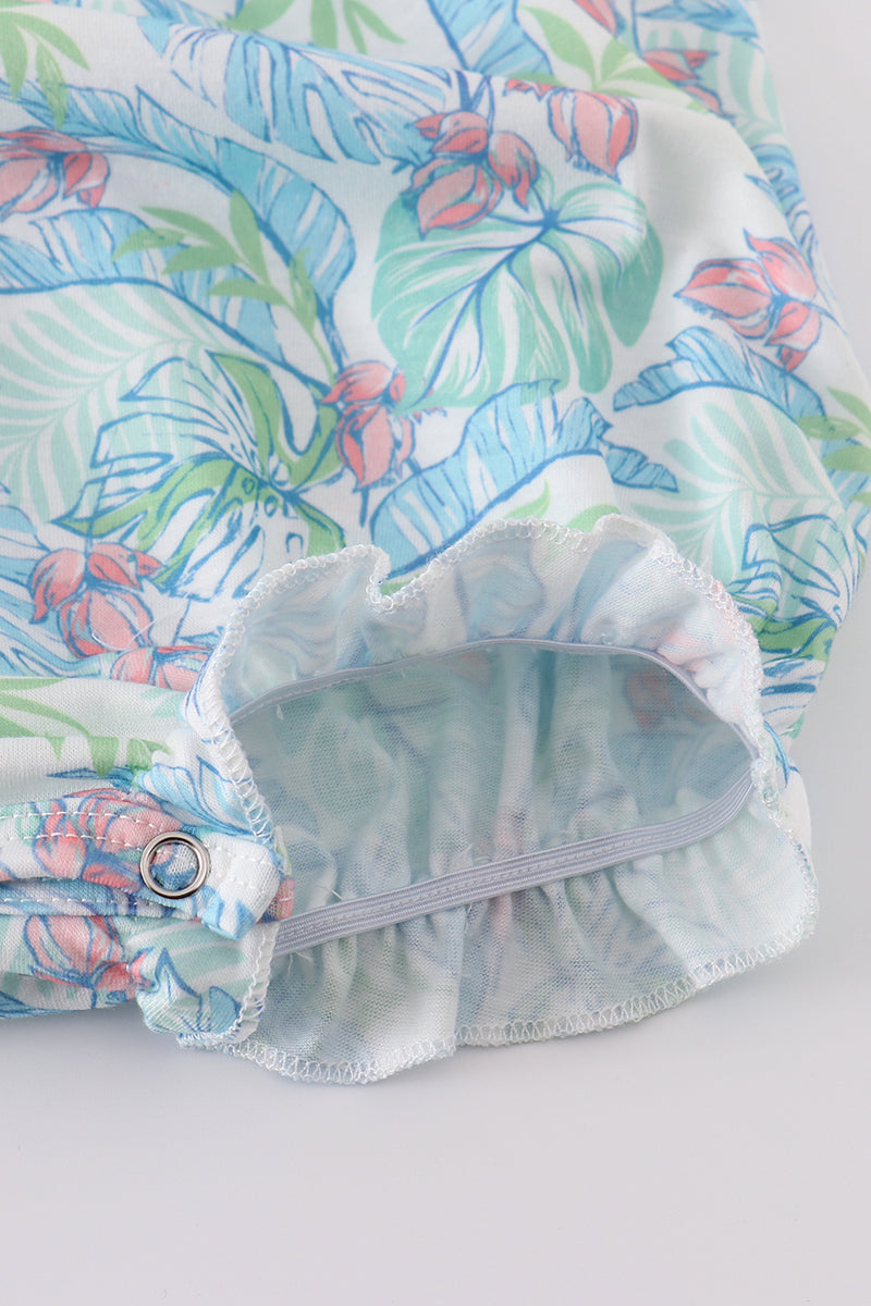 Tropical rainforest plant print bubble - Giggles with Grace