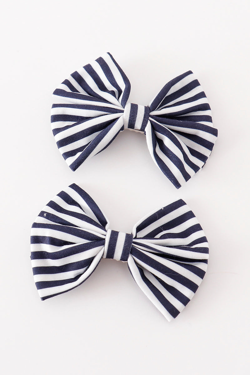 Orange piggie hair bow - Giggles with Grace