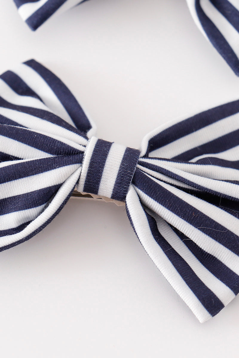 Orange piggie hair bow - Giggles with Grace