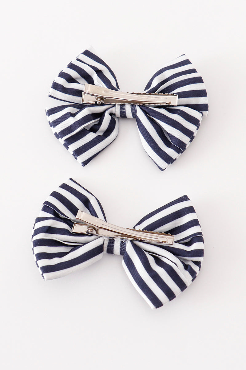 Orange piggie hair bow - Giggles with Grace