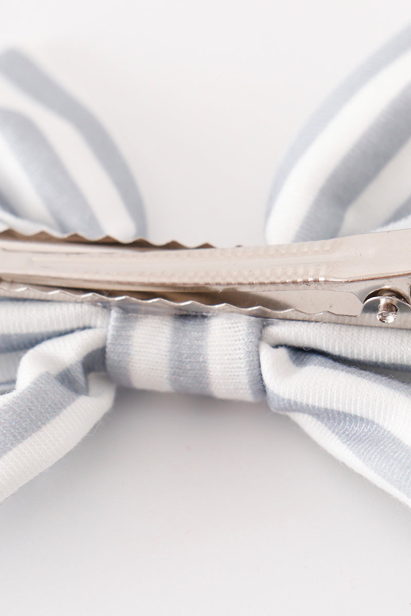 Stripe piggie hair bow - Giggles with Grace