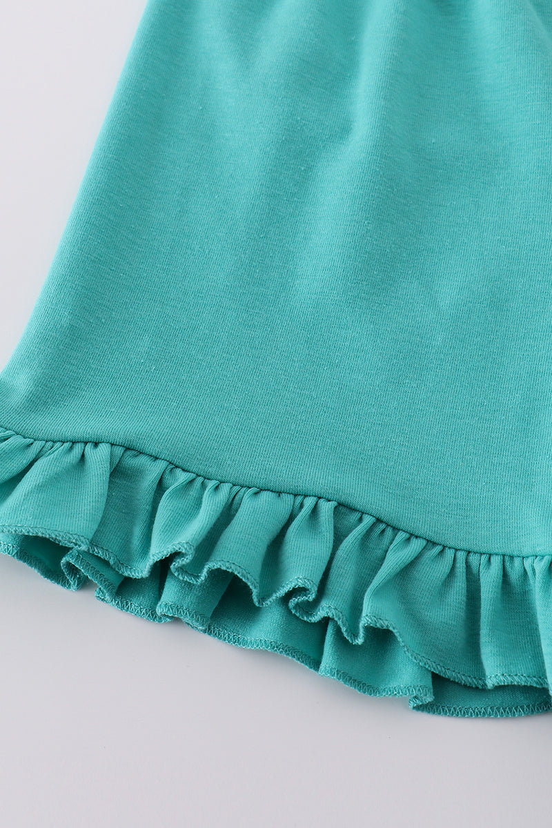 Green turtle print set - Giggles with Grace