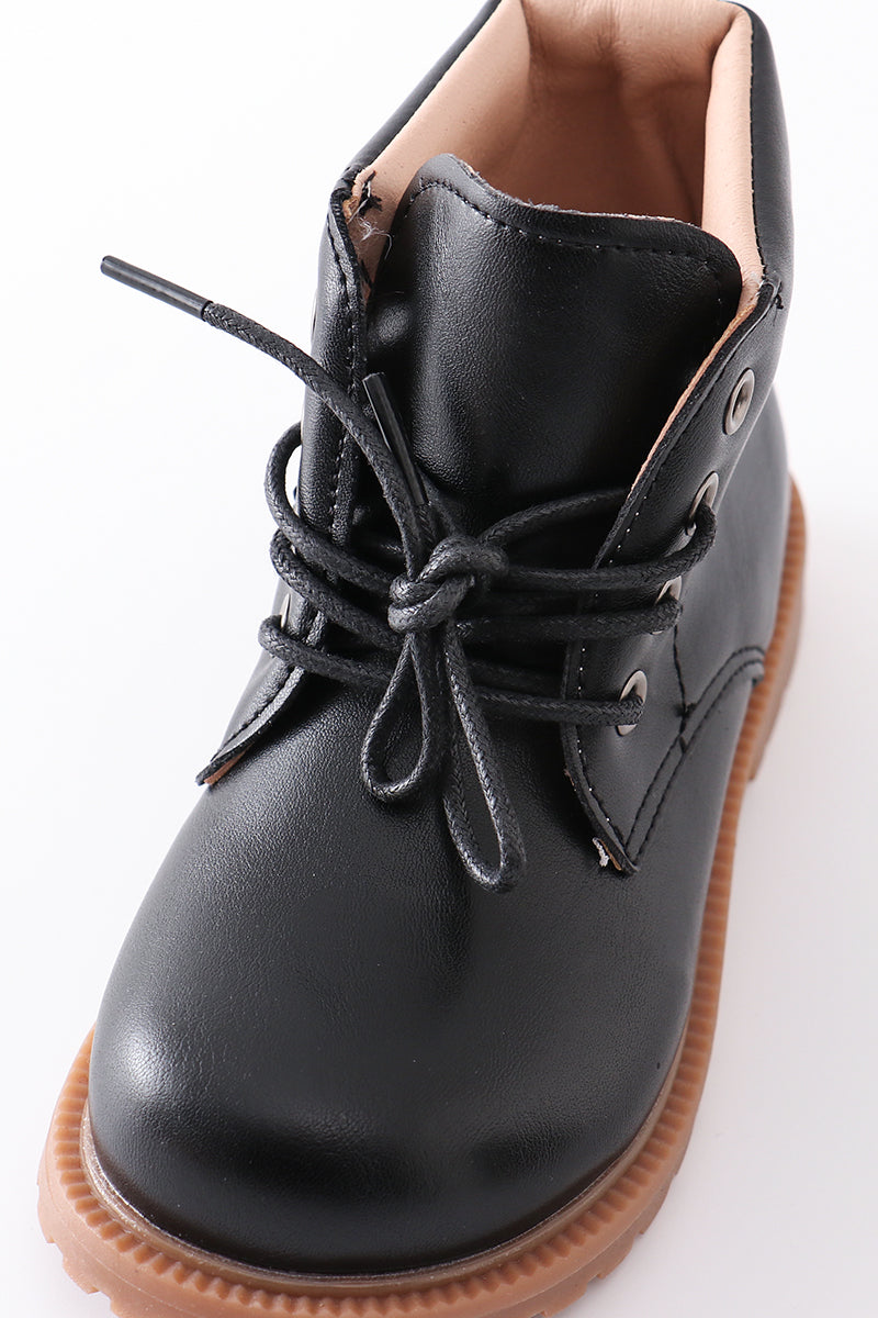 Black lace up bootie - Giggles with Grace