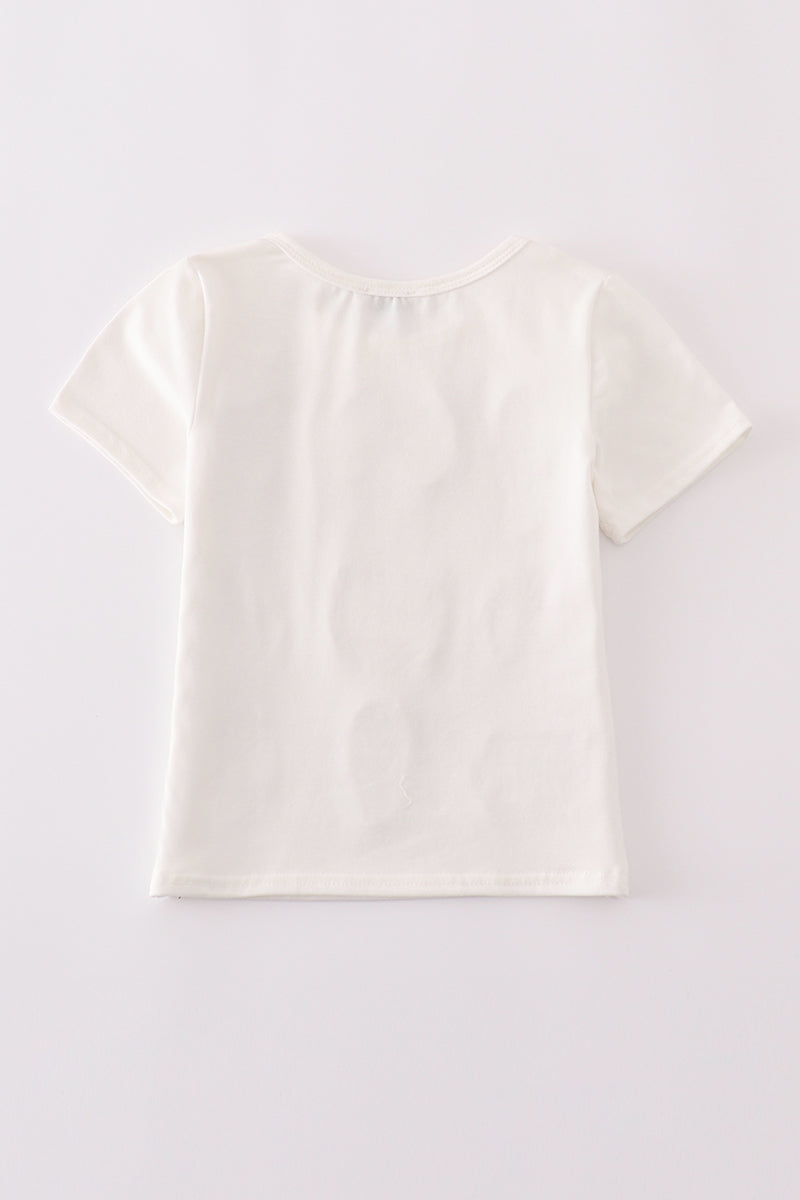 Flag bow ice-cream sequin mom&me top - Giggles with Grace