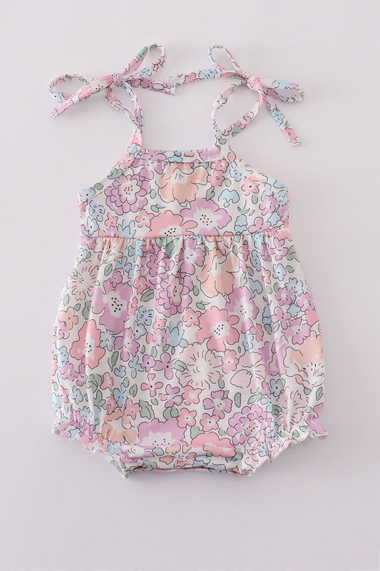 Pink blush garden bloom print bubble - Giggles with Grace