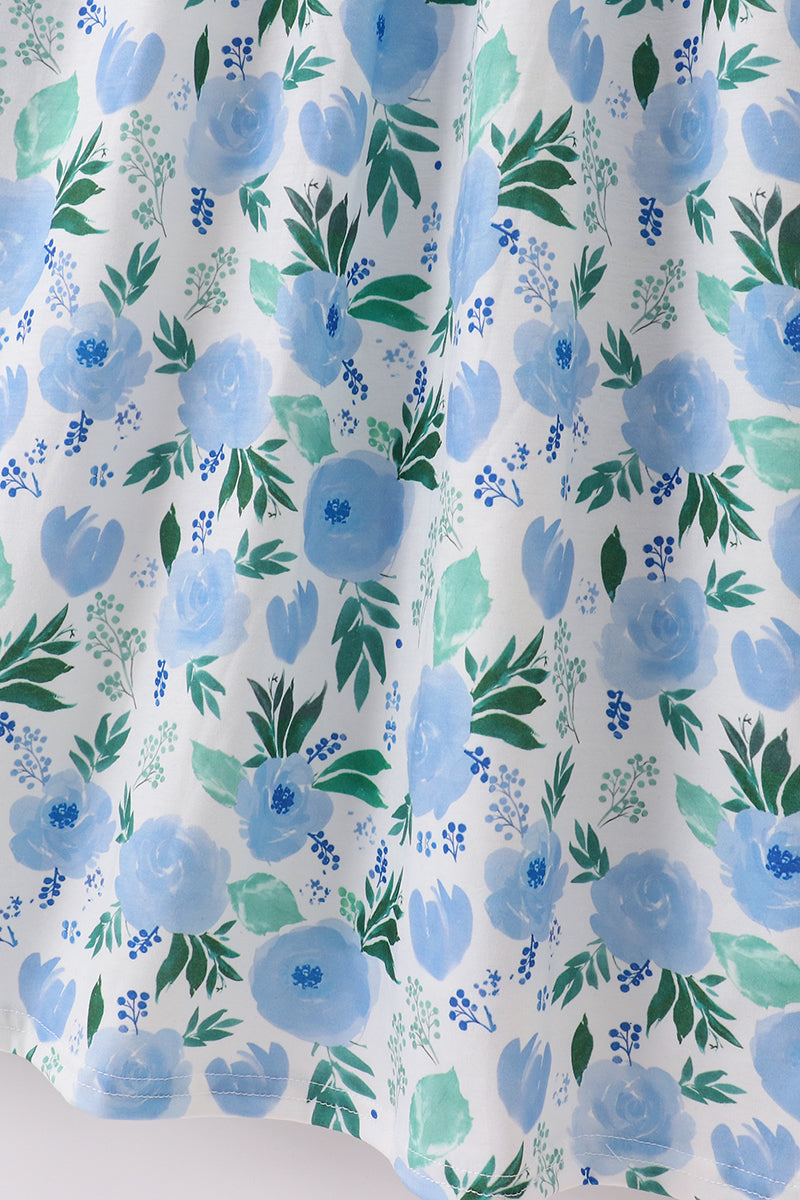 Tranquil garden print mom dress - Giggles with Grace
