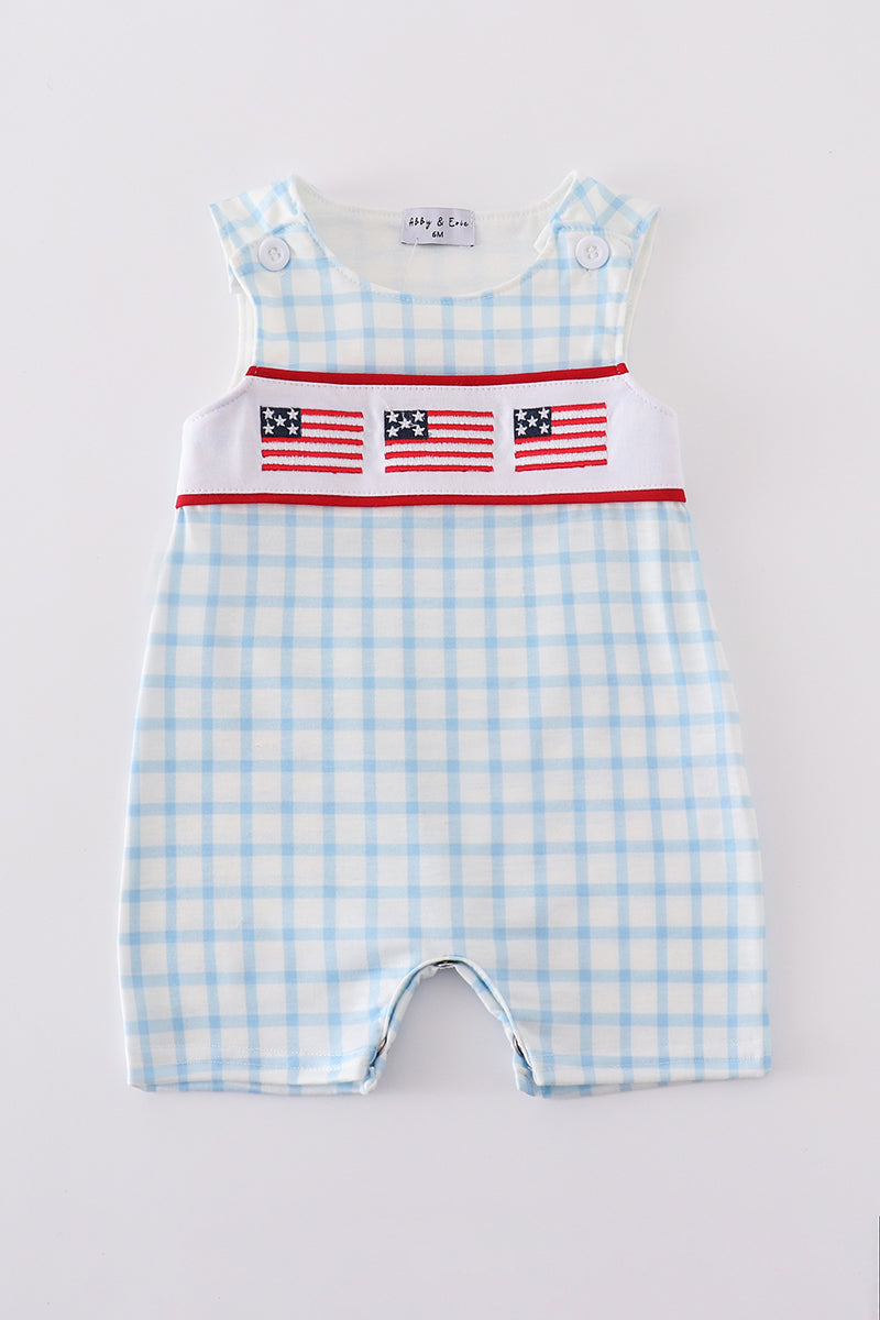 Blue flag embroidery jonjon - Giggles with Grace