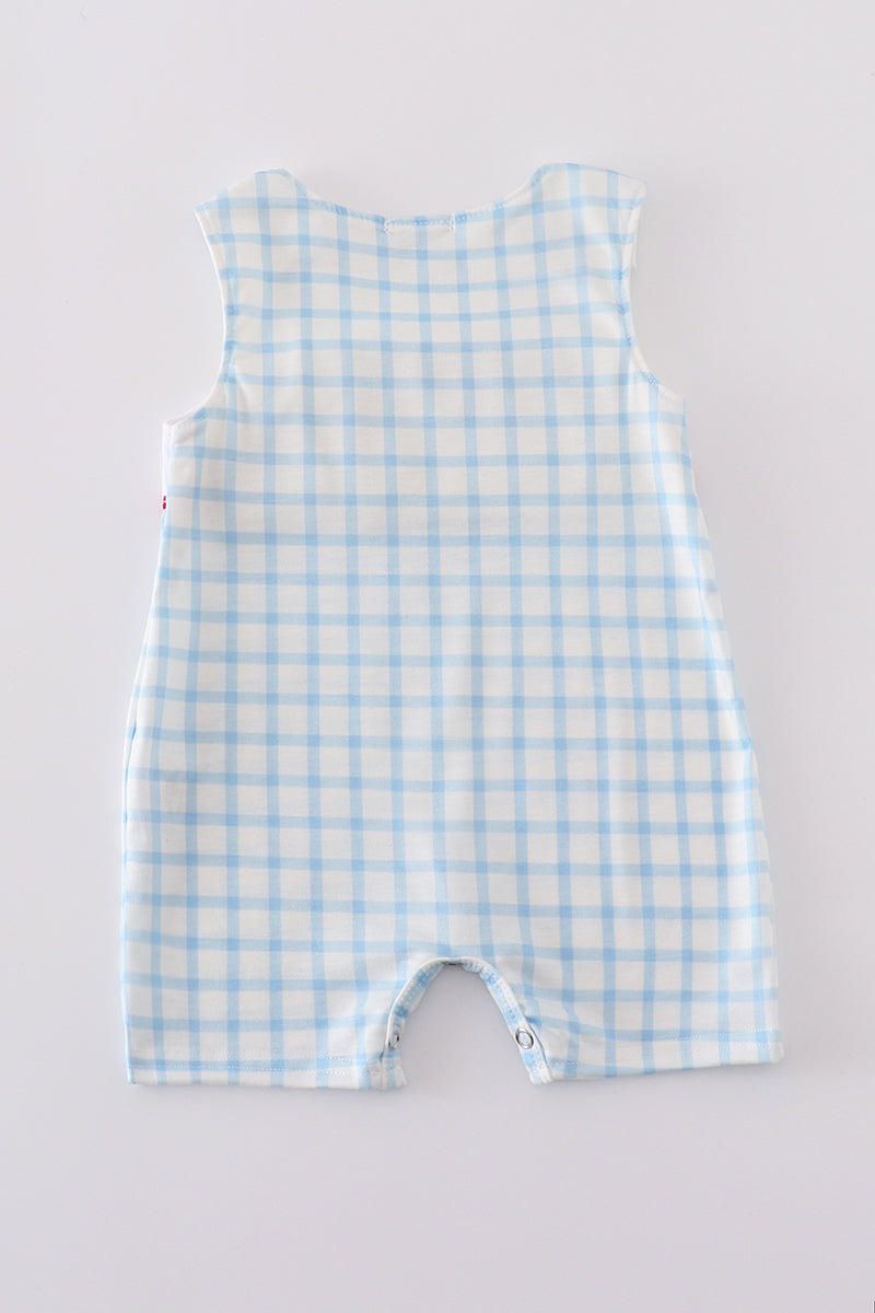 Blue flag embroidery jonjon - Giggles with Grace