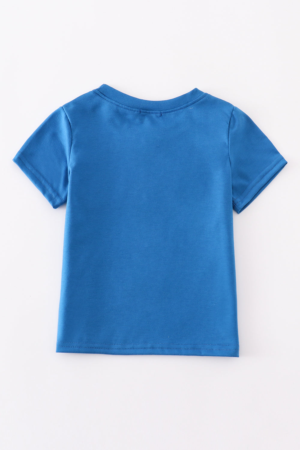 Blue airplane embroidery top - Giggles with Grace