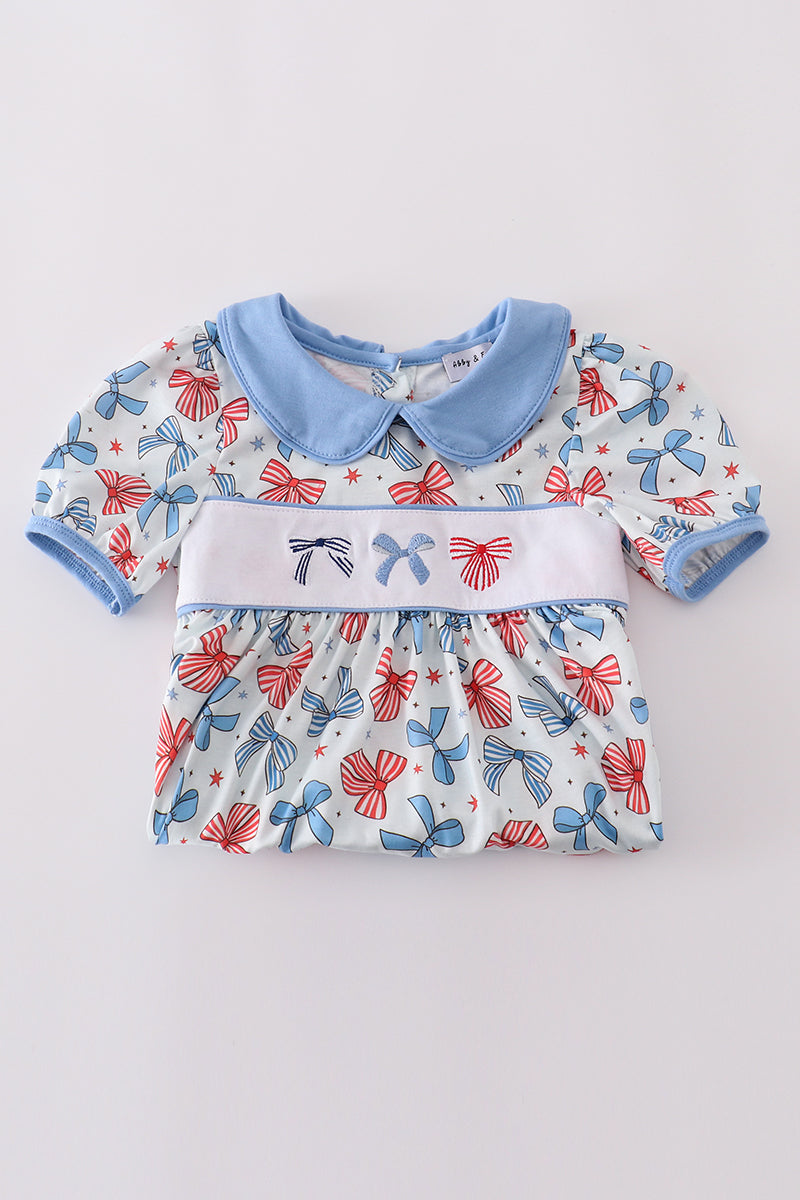 Bow trellis print embroidery set - Giggles with Grace