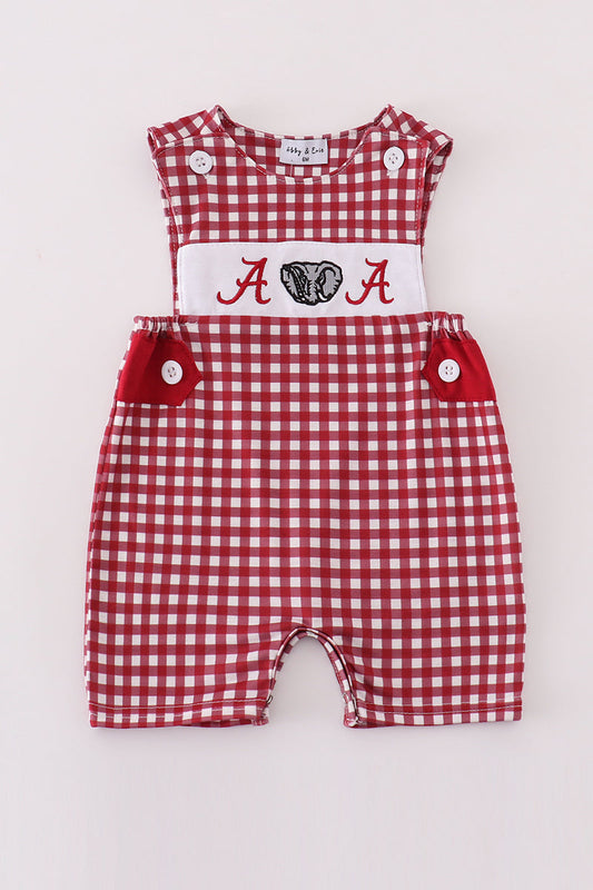 Alabama embroidery boy gingham jonjon - Giggles with Grace