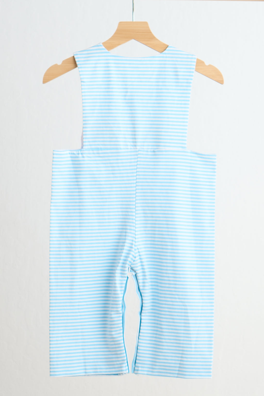 Blue puppy hand smocked boy stripe jonjon - Giggles with Grace