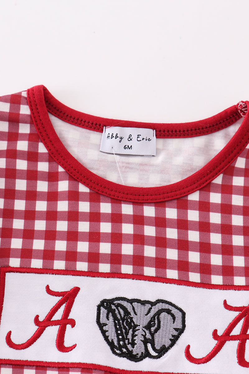 Alabama embroidery girl bloomer set - Giggles with Grace