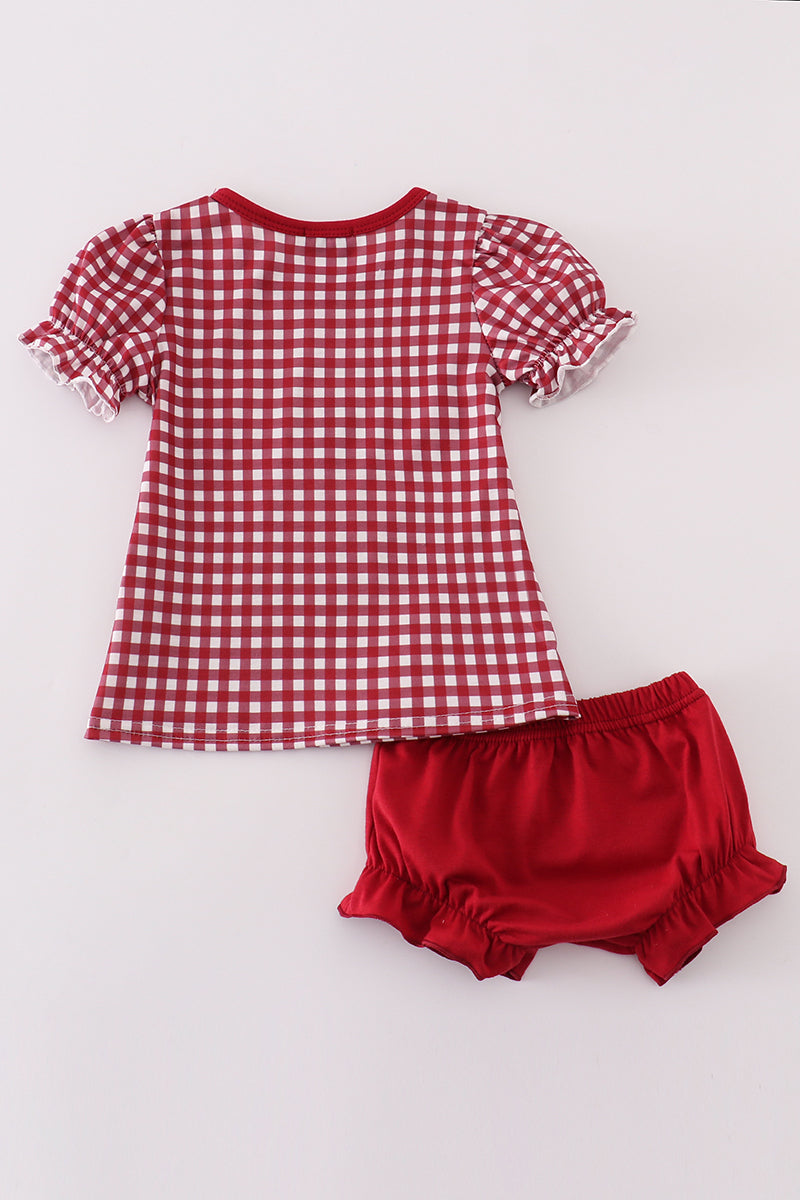 Alabama embroidery girl bloomer set - Giggles with Grace