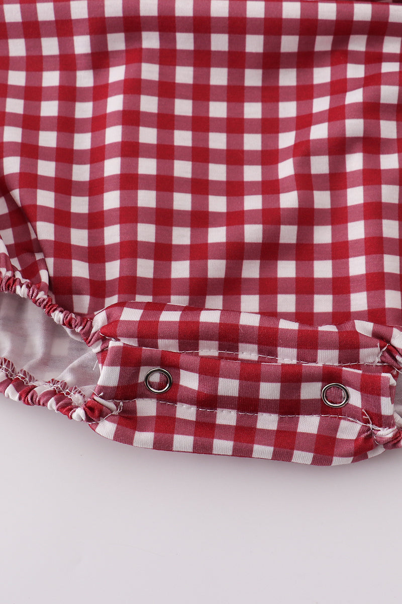 Alabama embroidery girl gingham bubble - Giggles with Grace