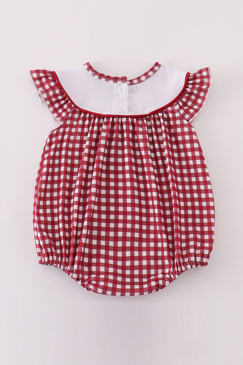 Alabama embroidery girl gingham bubble - Giggles with Grace