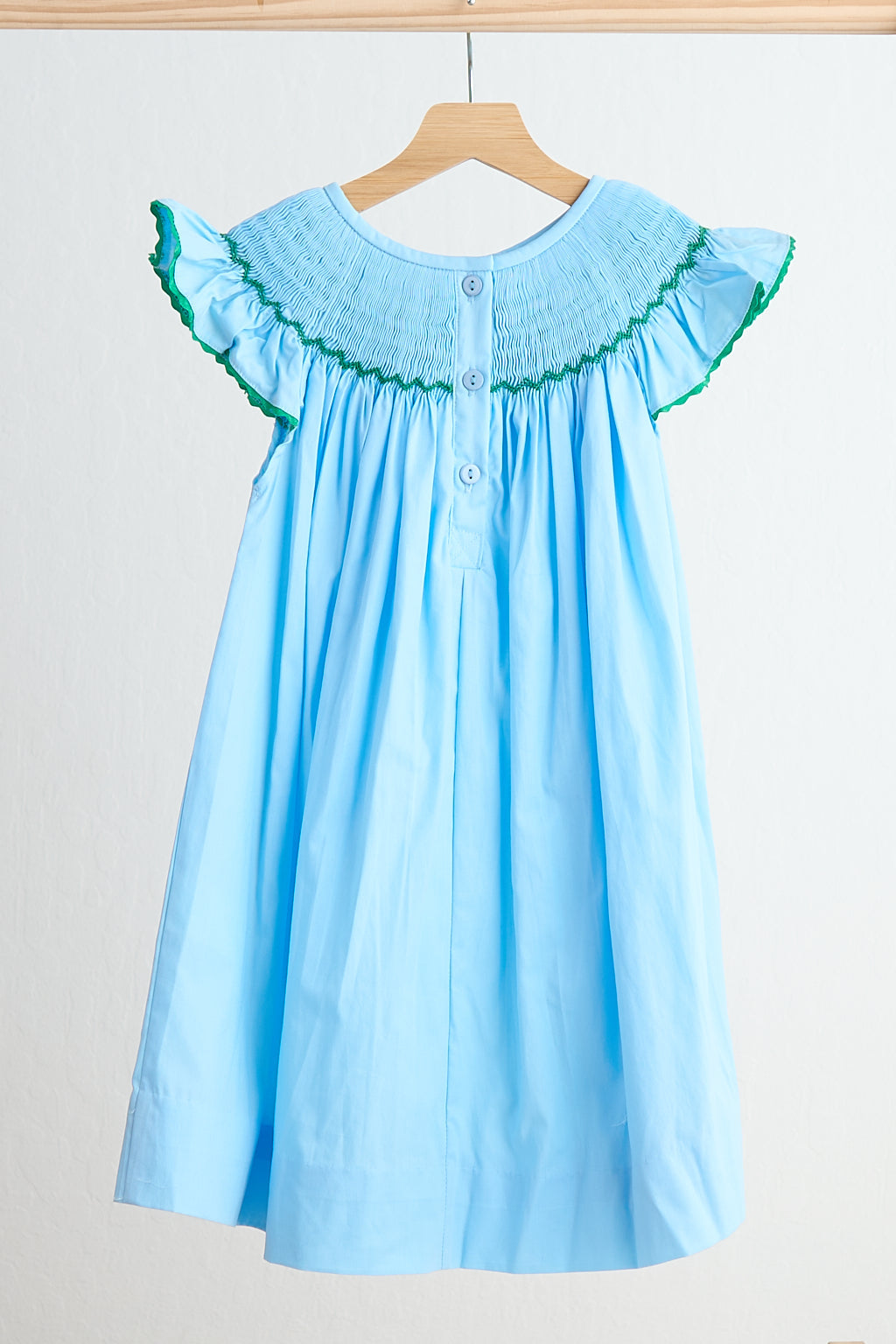 Blue fairy hand smocked dress - Giggles with Grace