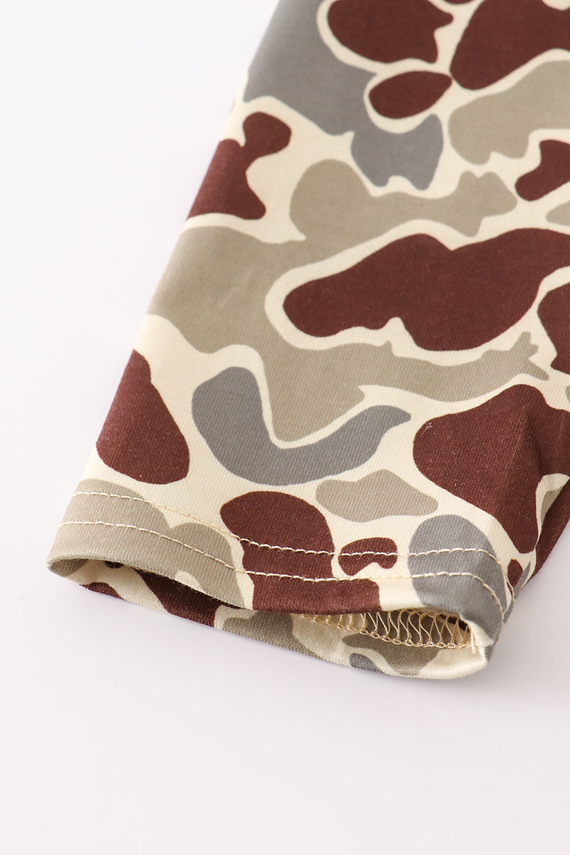 Camouflage print ruffle dress - Giggles with Grace