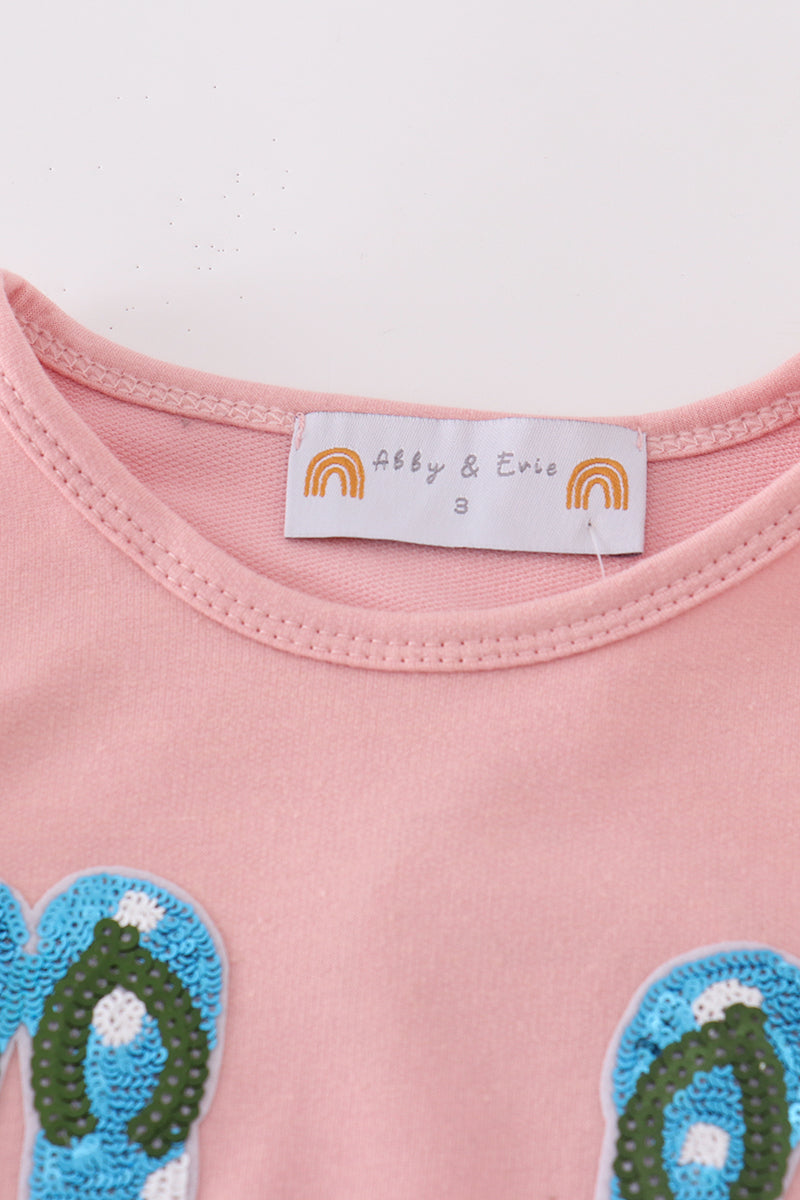 Teal slipper sequin mom&me dress - Giggles with Grace