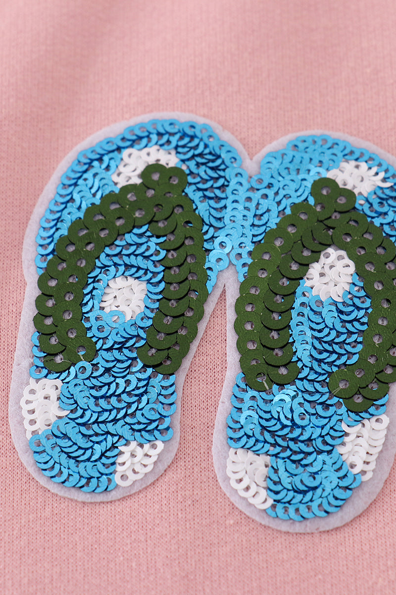 Teal slipper sequin mom&me dress - Giggles with Grace