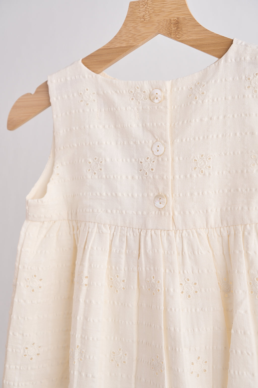 White hand embroidery lace dress - Giggles with Grace