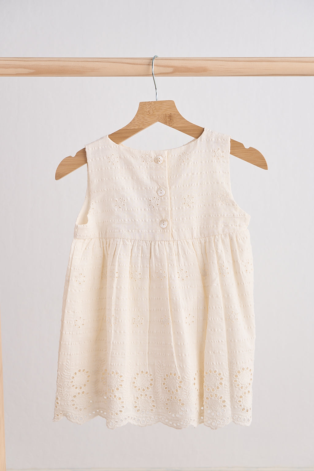 White hand embroidery lace dress - Giggles with Grace