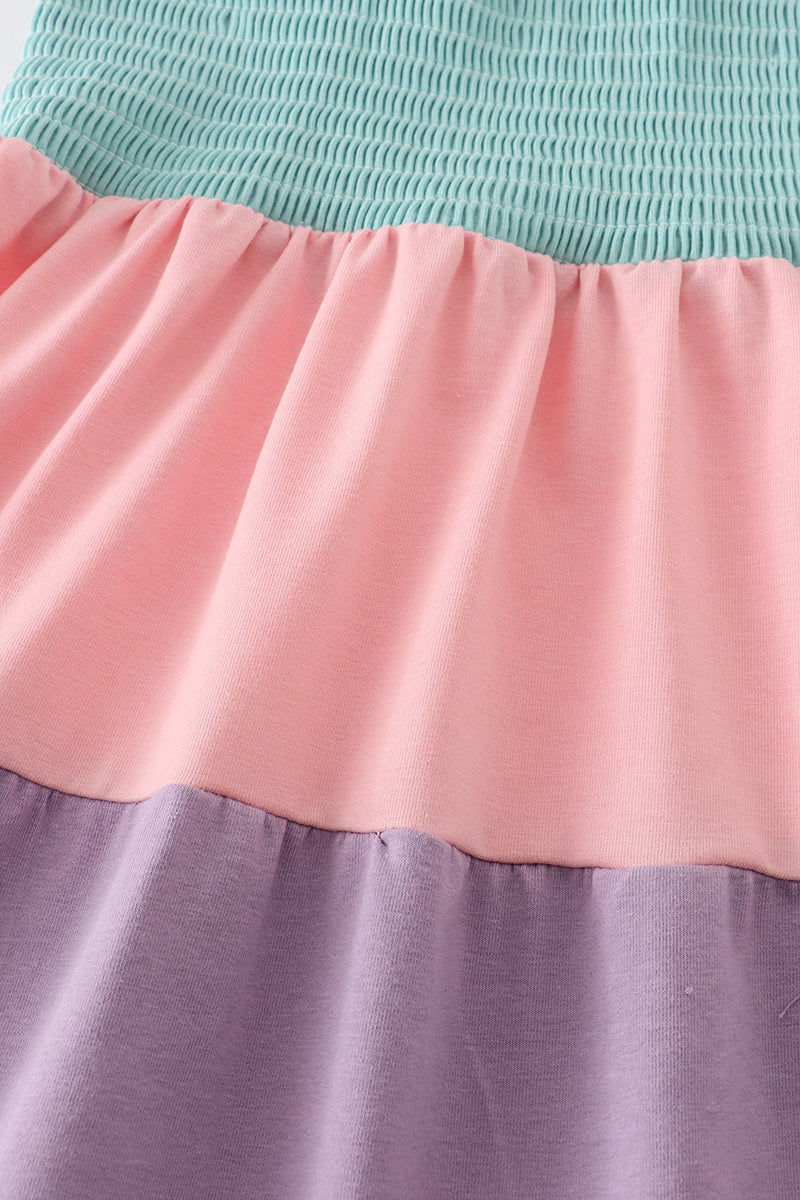 Multicolored tiered smocked mom&me dress - Giggles with Grace