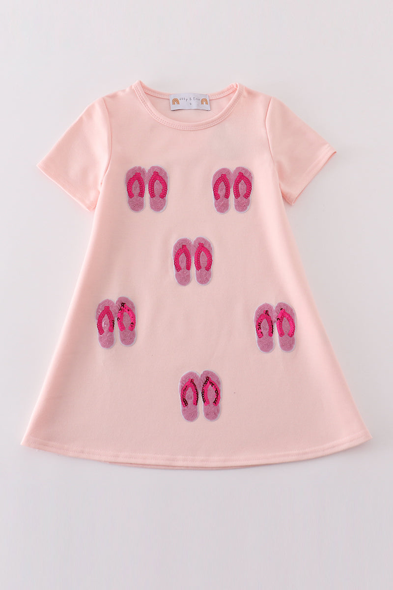 Pink slipper sequin mom&me dress - Giggles with Grace