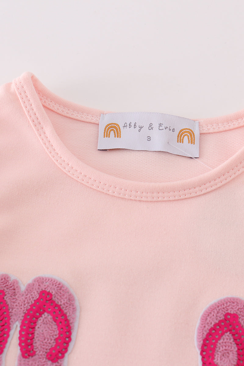 Pink slipper sequin mom&me dress - Giggles with Grace