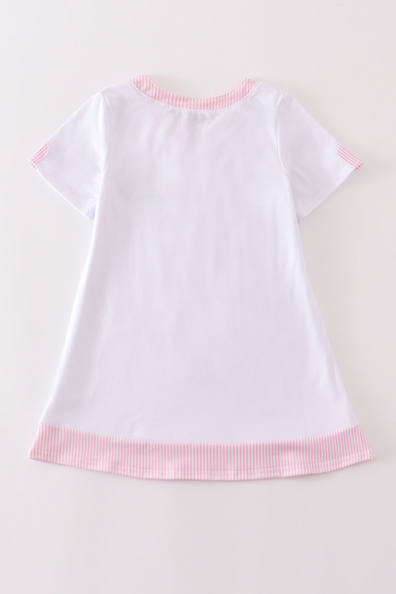 White mermaid embroidery cover up mom & me - Giggles with Grace