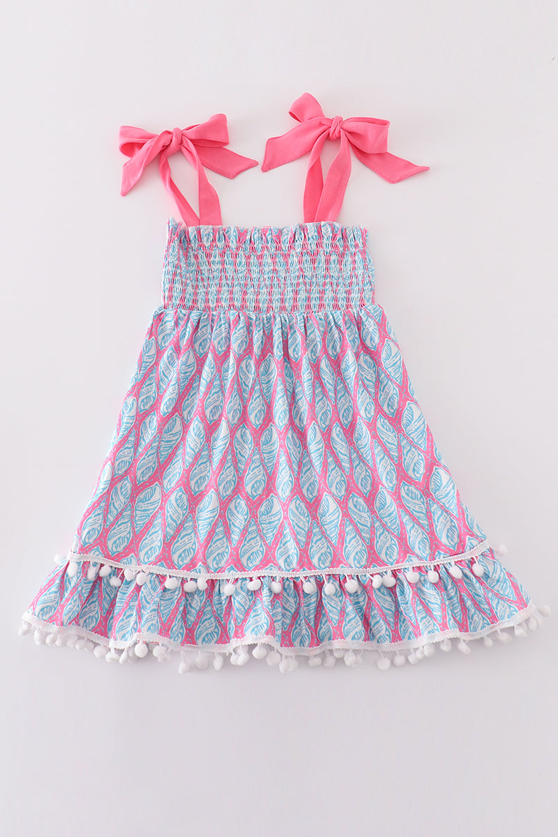 Blue ribbon lace charm smocked mom&me dress - Giggles with Grace