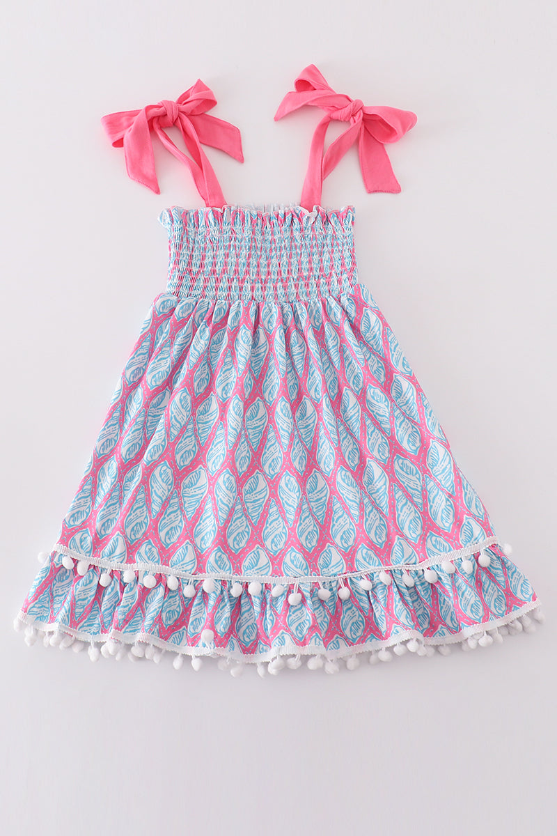 Blue ribbon lace charm smocked mom&me dress - Giggles with Grace