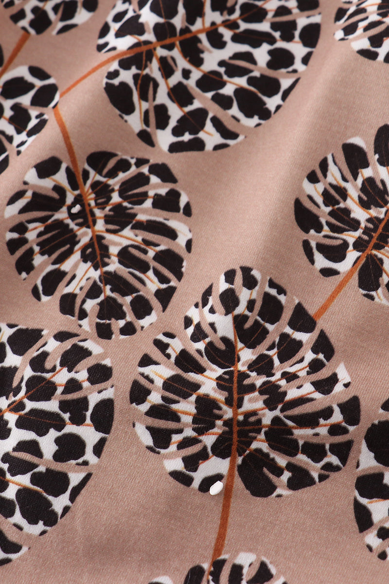 Leopard botanical print women dress - Giggles with Grace