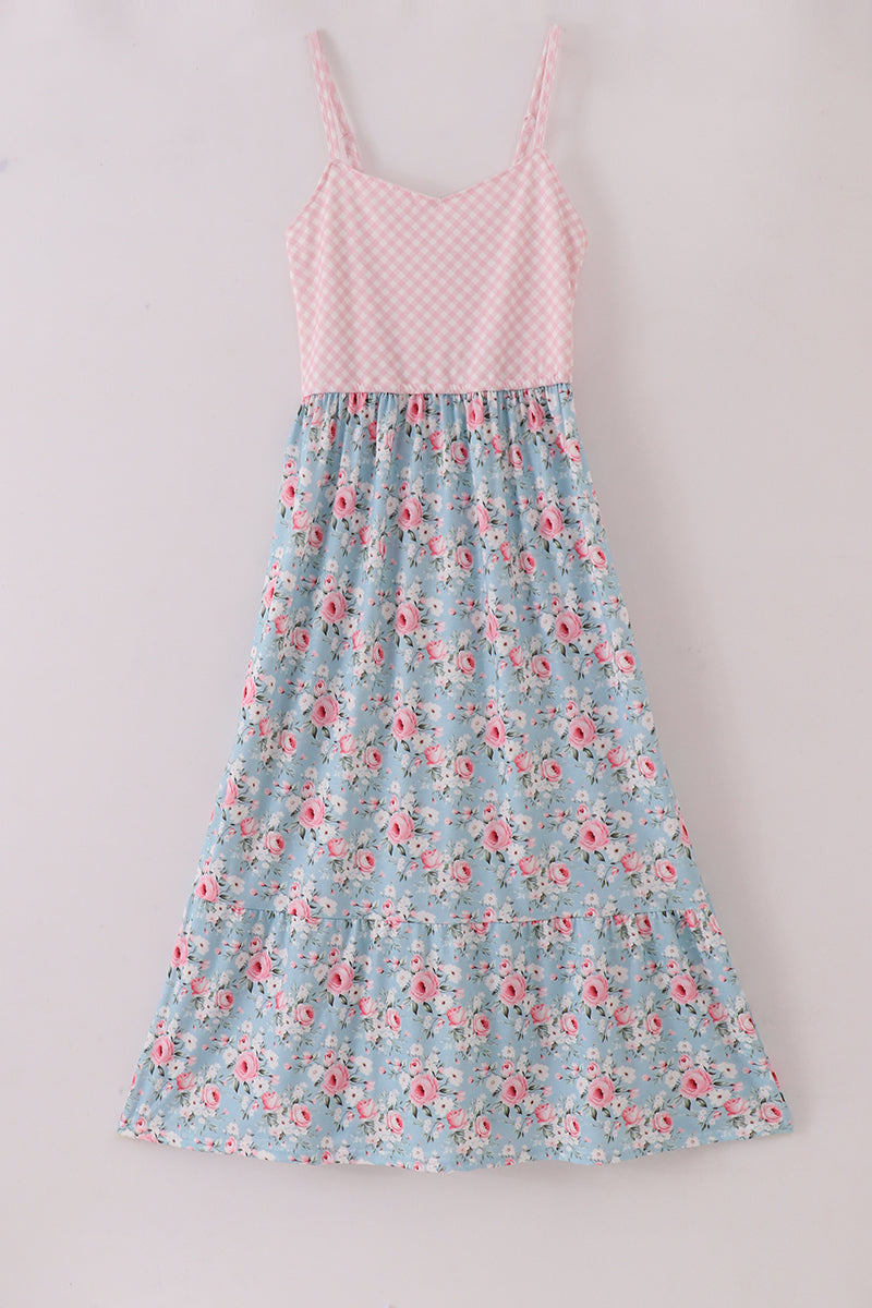 Petal perfection print mom dress - Giggles with Grace