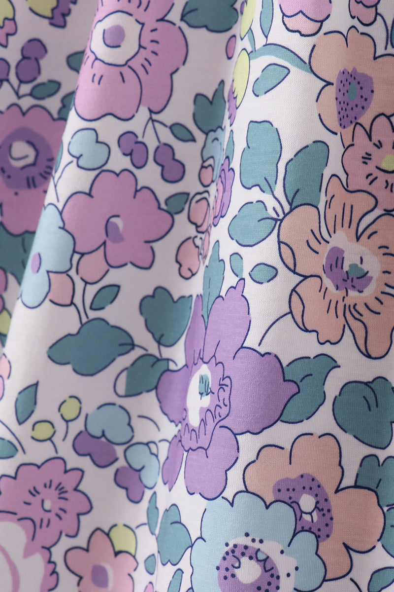 Purple floral women dress - Giggles with Grace