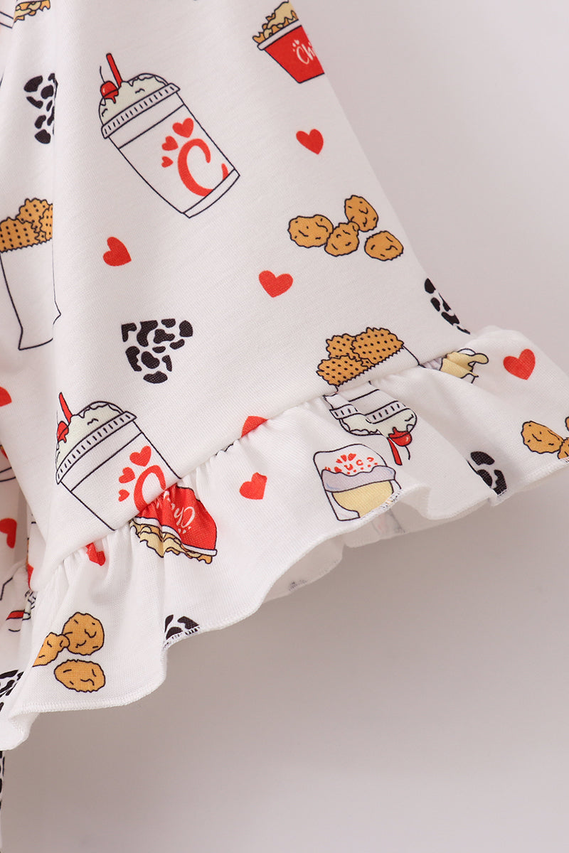 Red the lord's chicken print mom dress - Giggles with Grace