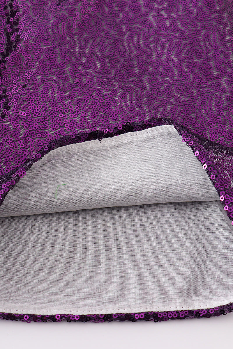 Purple sequin mardi gras mom&me skorts - Giggles with Grace