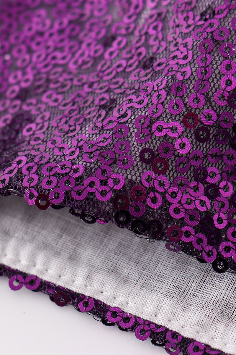 Purple sequin mardi gras mom&me skorts - Giggles with Grace