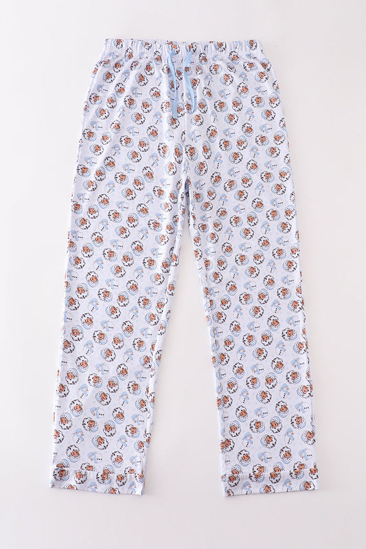 Premium blue christmas santa claus print men pajama pants - Giggles with Grace