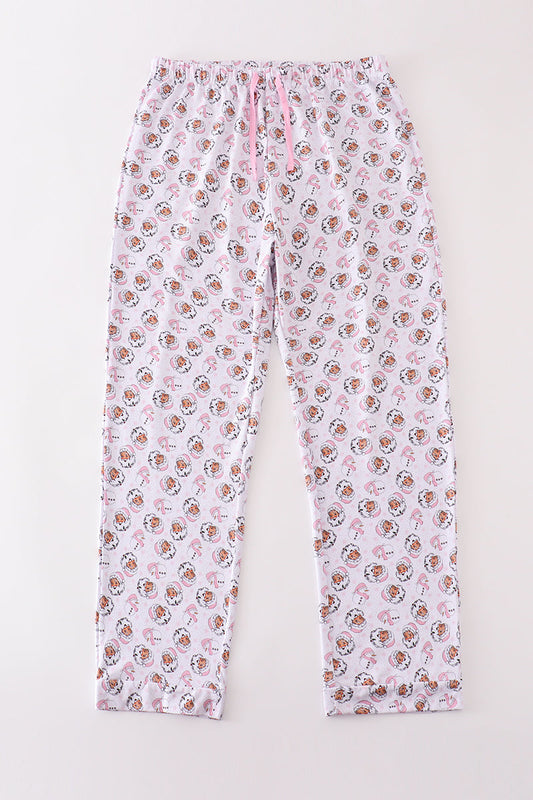 Premium pink christmas santa claus print women pajama pants - Giggles with Grace