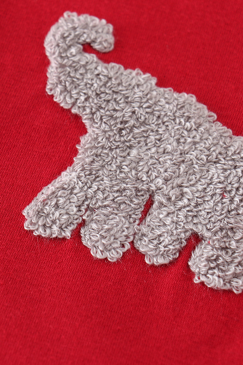 Maroon Alabama french knot boy set - Giggles with Grace