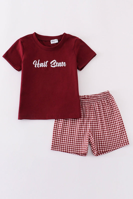 Maroon Hail State embroidery set - Giggles with Grace